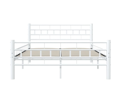 vidaXL Estructura de cama de metal blanco 120x200 cm