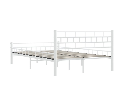 Estructura de cama sin colchón metal blanco 120x200 cm