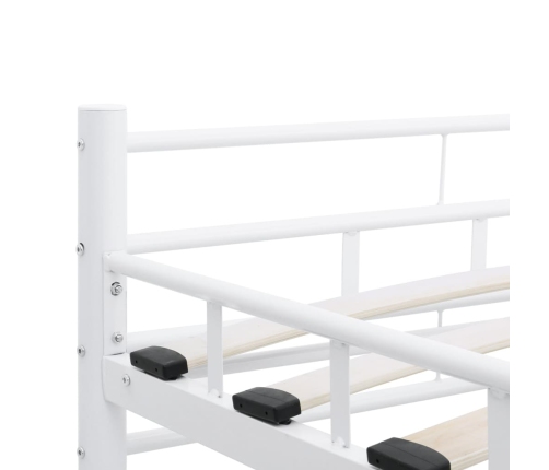 vidaXL Estructura de cama de metal blanco 120x200 cm