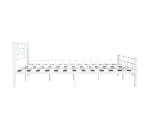 Estructura de cama sin colchón metal blanco 200x200 cm