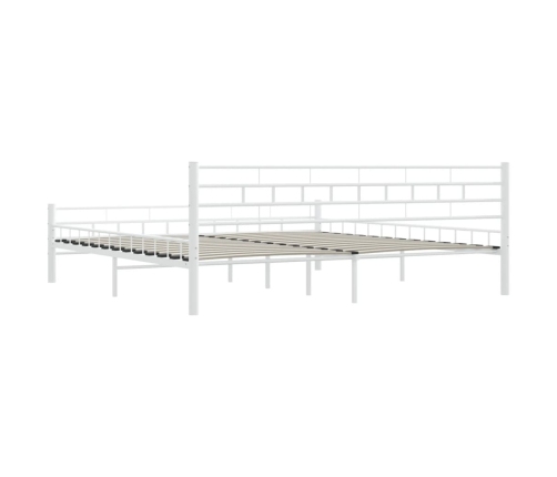 Estructura de cama sin colchón metal blanco 200x200 cm