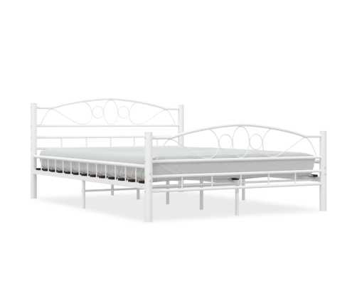 Estructura de cama de metal blanca 140x200 cm