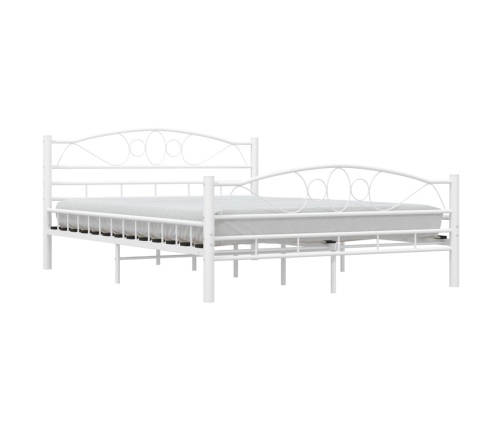 Estructura de cama de metal blanca 140x200 cm