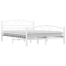 Estructura de cama de metal blanca 140x200 cm