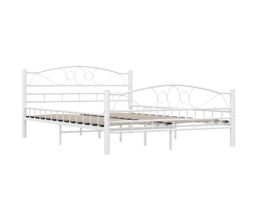 Estructura de cama de metal blanca 140x200 cm