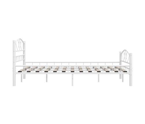 Estructura de cama sin colchón metal blanco 140x200 cm