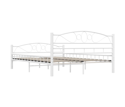 Estructura de cama de metal blanca 140x200 cm