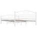 Estructura de cama de metal blanca 140x200 cm