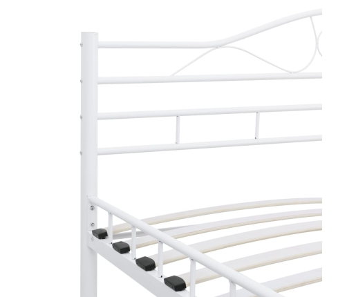 Estructura de cama de metal blanca 140x200 cm