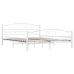 Estructura cama con cabecero sin colchón metal blanco 160x200cm