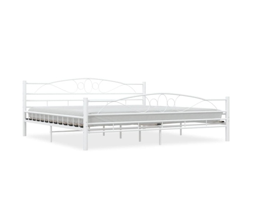 Estructura de cama de metal blanca 200x200 cm