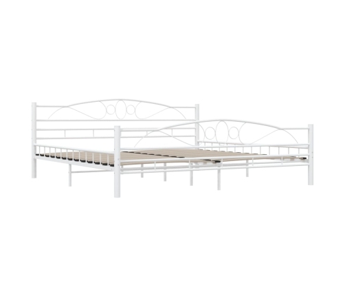 Estructura de cama de metal blanca 200x200 cm