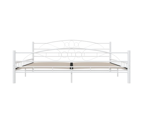 Estructura de cama de metal blanca 200x200 cm