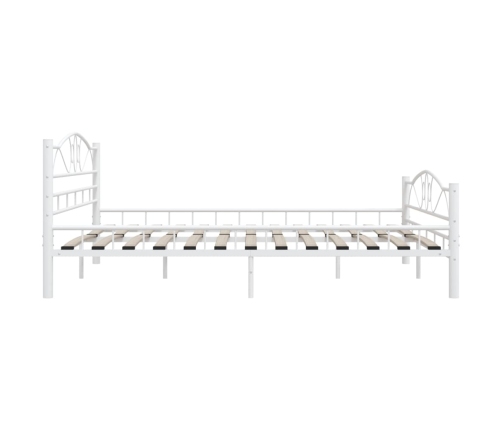 Estructura de cama de metal blanca 200x200 cm