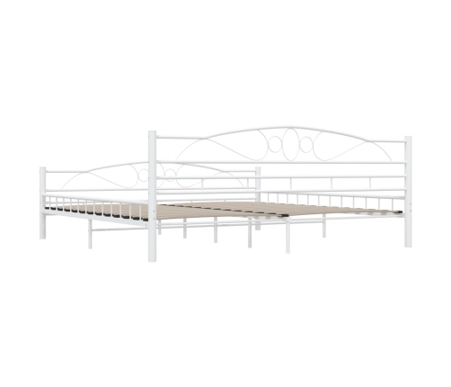 Estructura de cama de metal blanca 200x200 cm