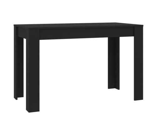 Mesa de comedor de madera contrachapada negro 120x60x76 cm