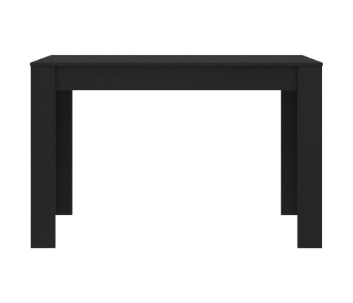 Mesa de comedor de madera contrachapada negro 120x60x76 cm