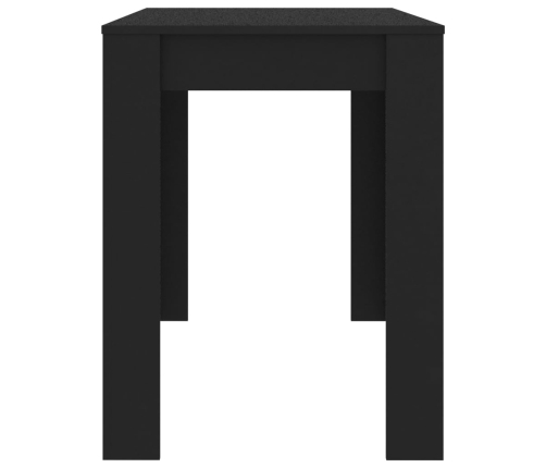 Mesa de comedor de madera contrachapada negro 120x60x76 cm