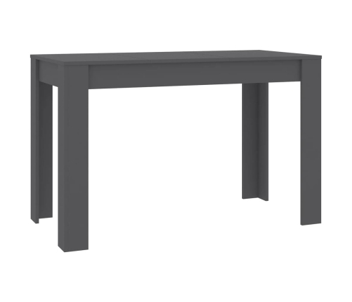 Mesa de comedor de aglomerado gris 120x60x76 cm