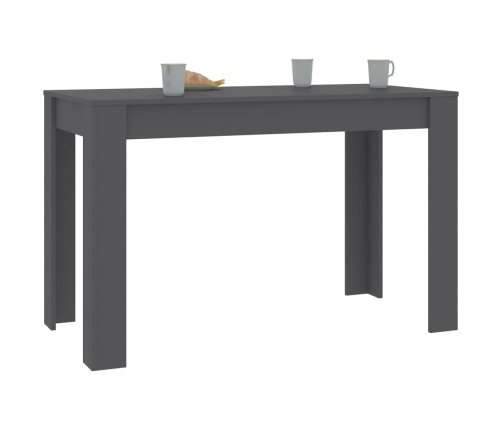 Mesa de comedor de aglomerado gris 120x60x76 cm