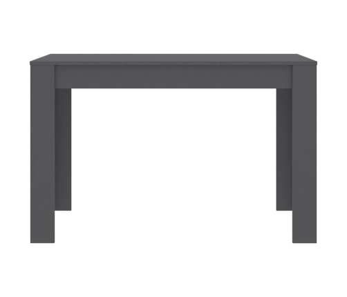 Mesa de comedor de aglomerado gris 120x60x76 cm