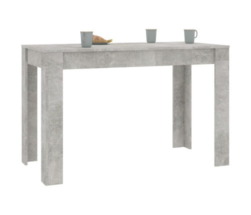 Mesa de comedor de madera de ingeniería gris 120x60x76 cm