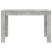 Mesa de comedor de madera de ingeniería gris 120x60x76 cm