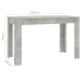 Mesa de comedor de madera de ingeniería gris 120x60x76 cm