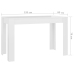 Mesa de comedor madera de ingeniería blanco brillo 120x60x76 cm