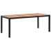 Set comedor de jardín 9 piezas y cojines ratán sintético negro