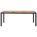 Set comedor de jardín 9 piezas y cojines ratán sintético negro