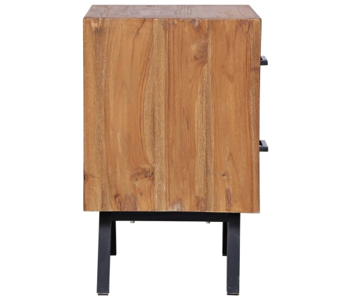 vidaXL Mesita de noche madera de teca maciza 40x35x55 cm