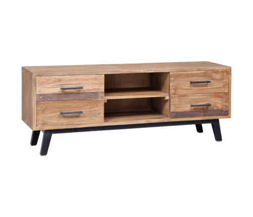 Mueble para TV de madera maciza de teca 120x30x45 cm