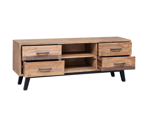 Mueble para TV de madera maciza de teca 120x30x45 cm