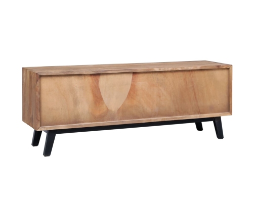 Mueble para TV de madera maciza de teca 120x30x45 cm