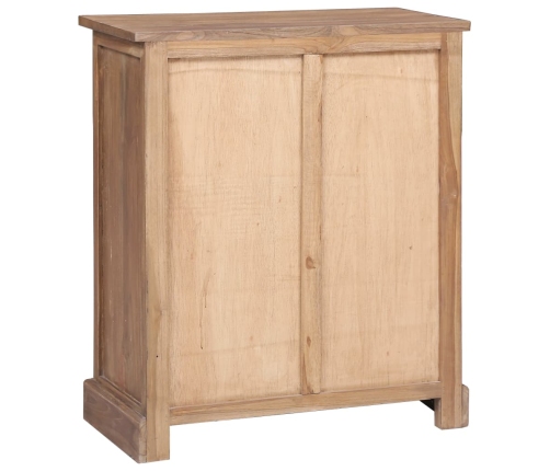 Mesita de noche de madera maciza de teca 65x30x75 cm