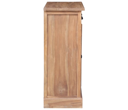 Mesita de noche de madera maciza de teca 65x30x75 cm