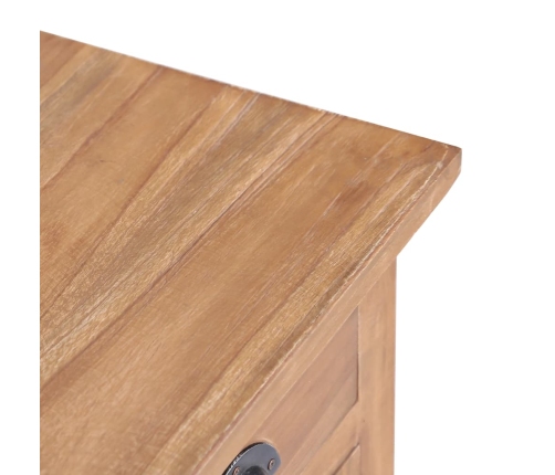 Mesita de noche de madera maciza de teca 65x30x75 cm