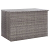 vidaXL Caja de almacenaje jardín ratán sintético gris 150x100x100 cm