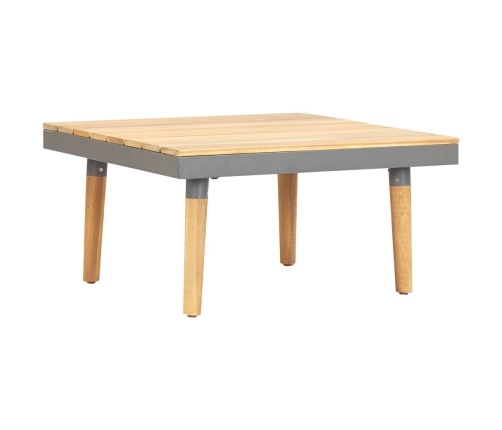 Mesa de centro de jardín madera maciza de acacia 60x60x31,5 cm