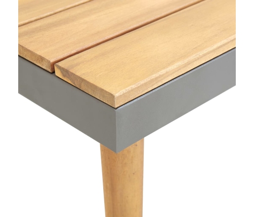 vidaXL Mesa de centro de jardín madera maciza de acacia 60x60x31,5 cm