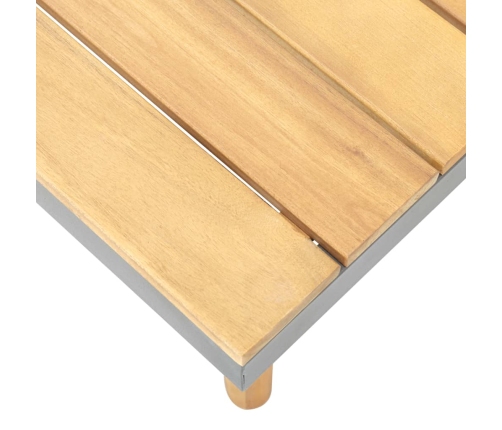 Mesa de centro de jardín madera maciza de acacia 60x60x31,5 cm