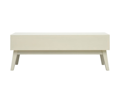 vidaXL Mesa de centro con 2 cajones tallados madera gris 110x50x40 cm