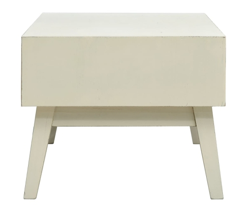 vidaXL Mesa de centro con 2 cajones tallados madera gris 110x50x40 cm