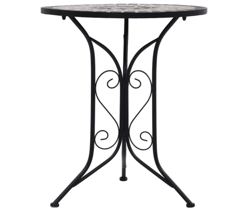 Mesa bistro de mosaico cerámica gris 61 cm