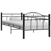 Estructura de sofá cama sin colchón metal negro 90x200 cm