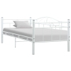 Estructura de sofá cama sin colchón metal blanco 90x200 cm