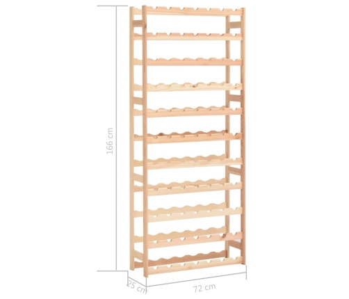 Botellero para 77 botellas de madera de pino