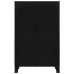 Armario oficina indutrial puertas malla acero negro 75x40x120cm