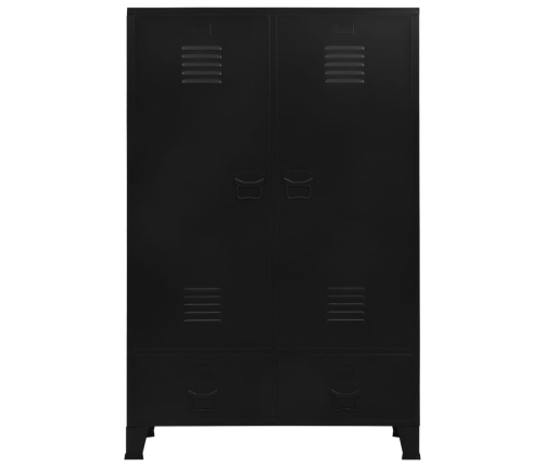 Armario industrial de acero negro 90x40x140 cm